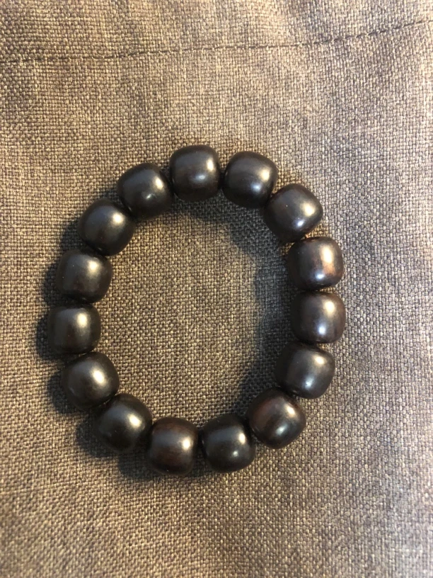 天然紫光檀手串黑檀桶珠文艺男女气质高级感情侣款1.4老型珠15颗