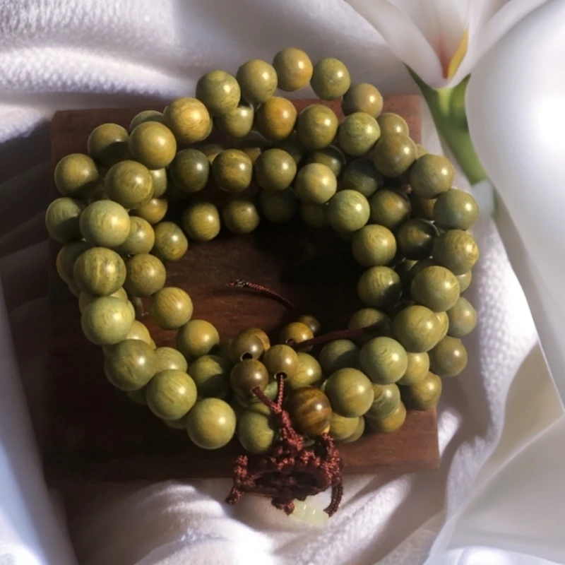 阿根廷绿檀香1.0 1.2.108颗手持念珠 高油高密沉水级绿檀香味浓郁