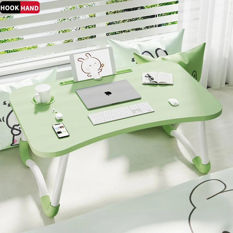 床上小桌子可折叠电脑桌学生宿舍上铺书桌学习桌儿童写字桌彩色桌