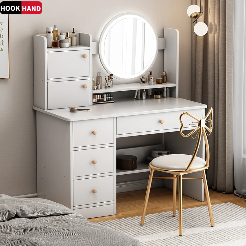 梳妆台卧室现代简约大容量化妆柜主卧化妆台小户型网红小型化妆桌