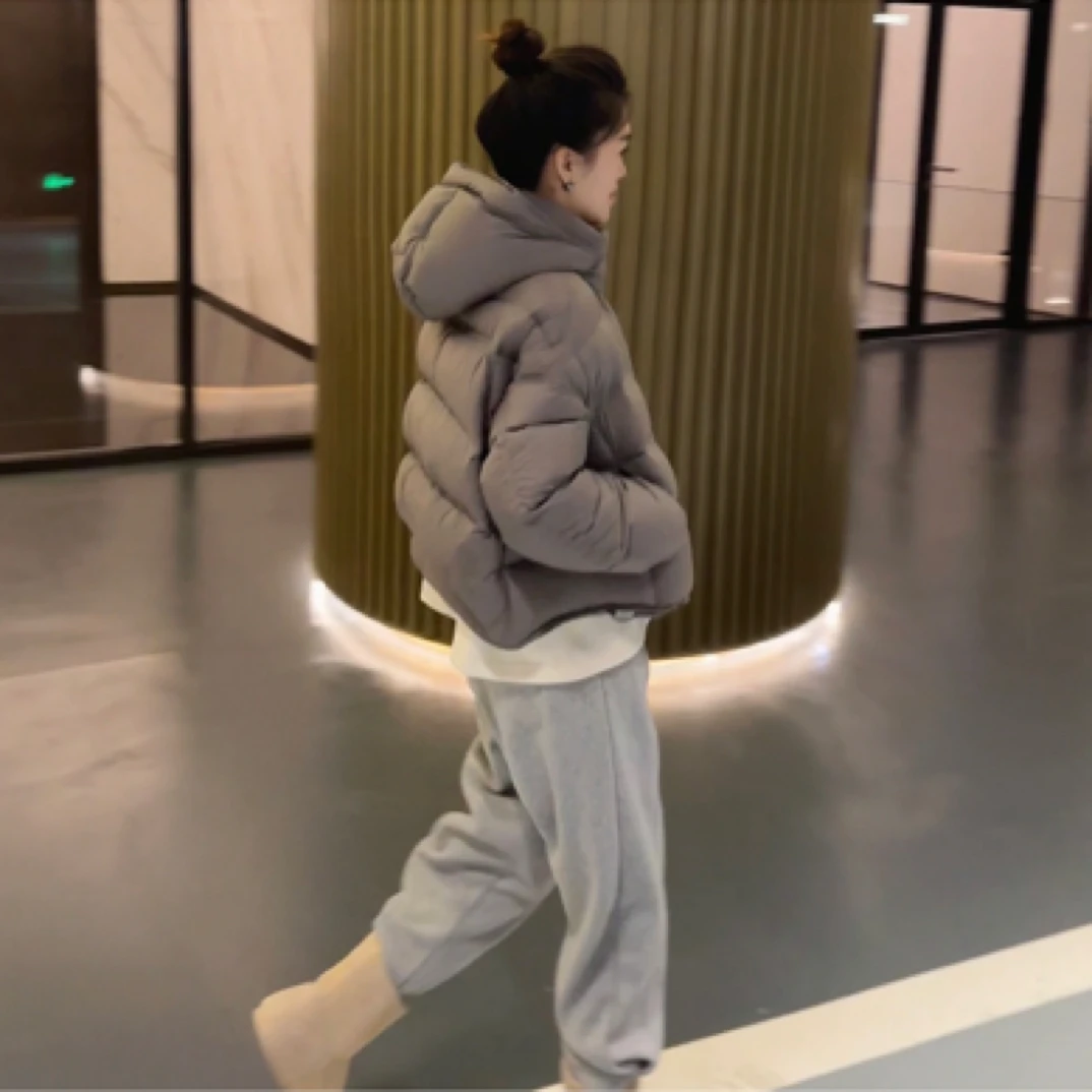 泡芙龟背连帽加厚保暖休闲鸭绒外套女