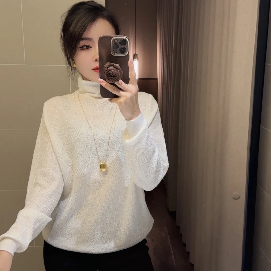 ［文静家］冬季高领修身显瘦保暖打底衫女