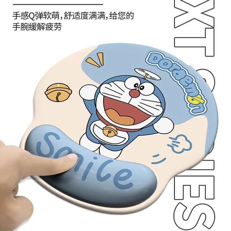 哆啦a梦鼠标垫女生护手腕垫键盘手托办公耐脏书桌垫子护腕滑鼠垫