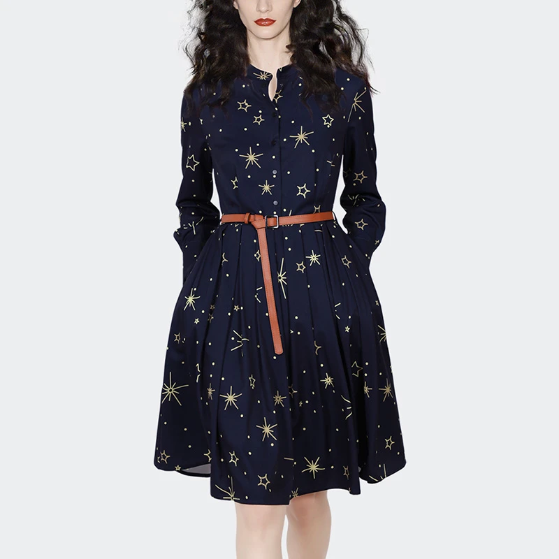 【清仓】收腰女装连衣裙夏季新款印花连衣裙