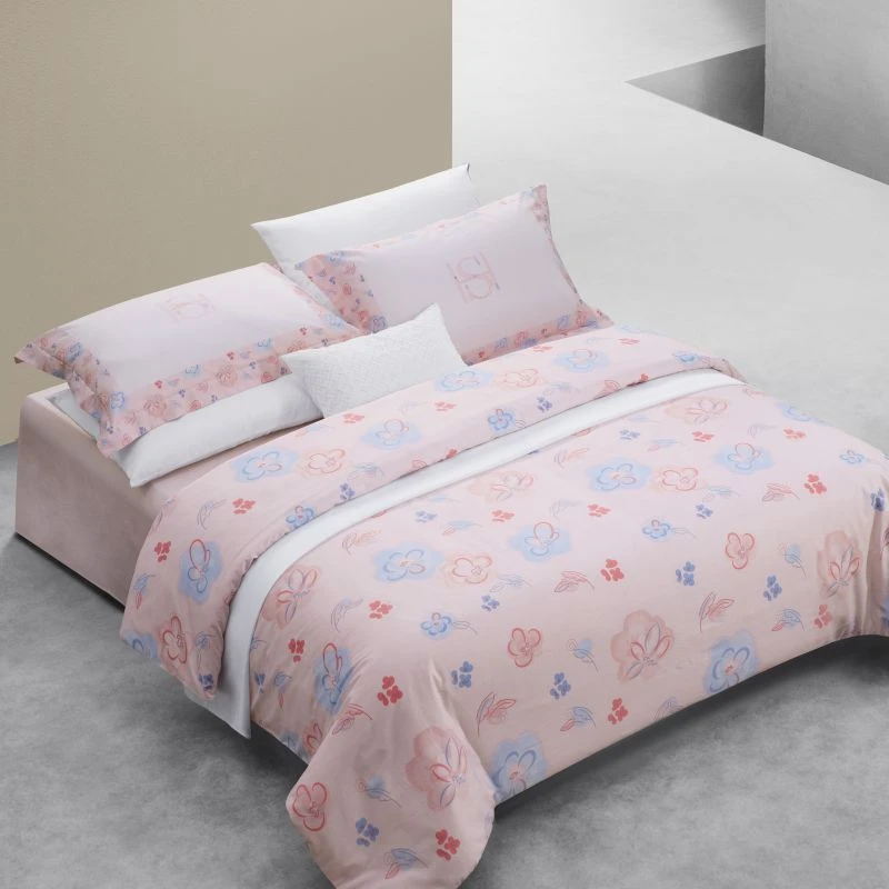 水星家纺悦绮纯棉四件套被罩棉被套床宿舍单人家庭双人印花床品