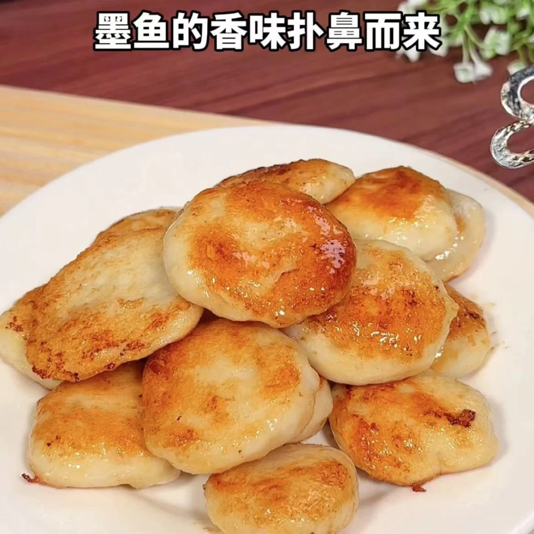 潮汕正宗手打墨鱼饼250g*1袋 煎炸火锅丸子煮面关东煮海味鱼丸