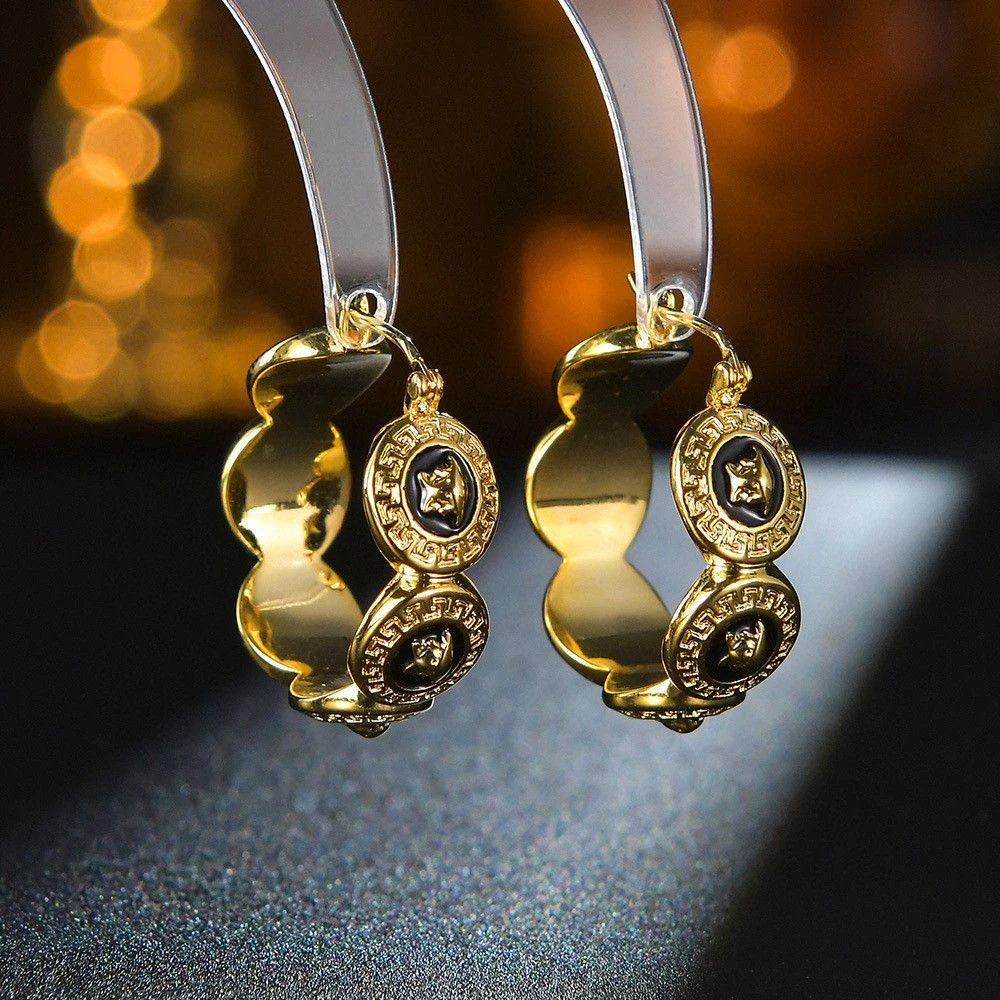 《货号1619》 古币人头耳圈