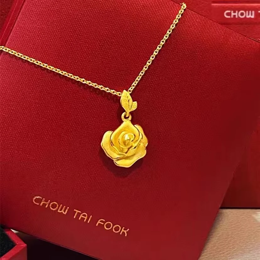 铜合金项链 《货号8600》玫瑰吊坠项链