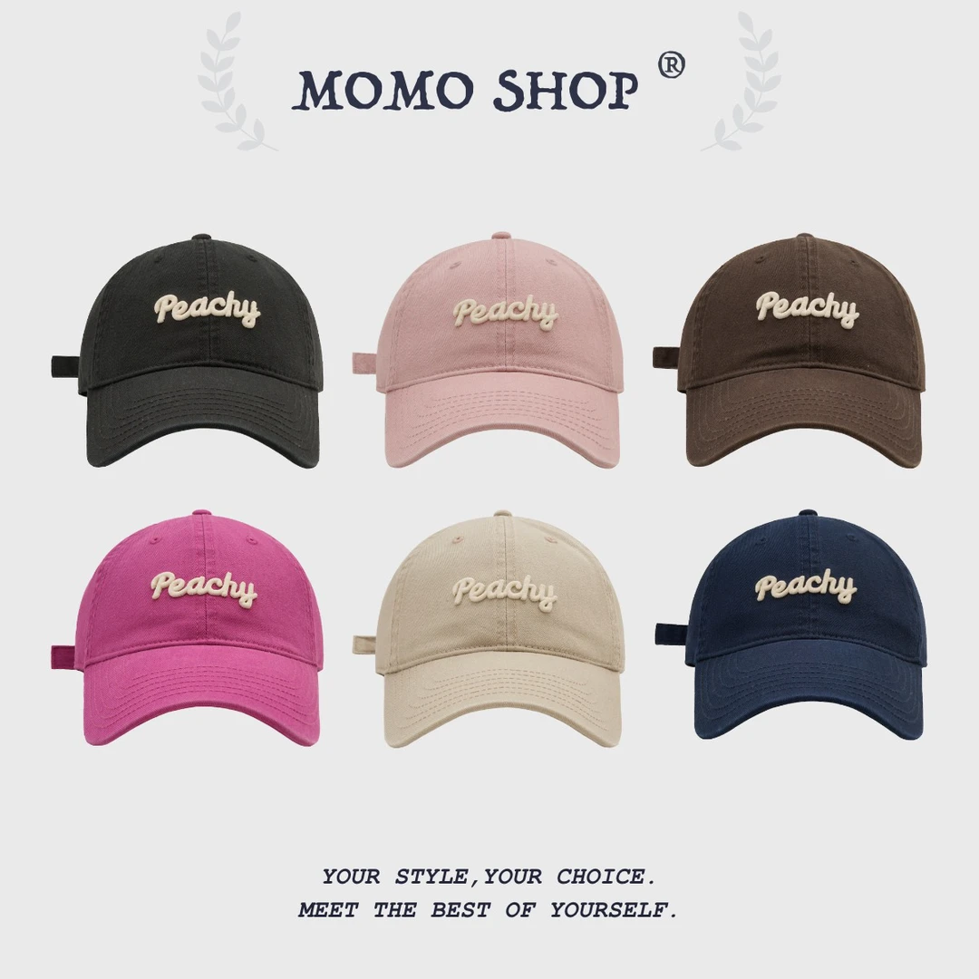 清版特卖——美式复古破洞字母软顶宽帽檐 百搭棒球帽