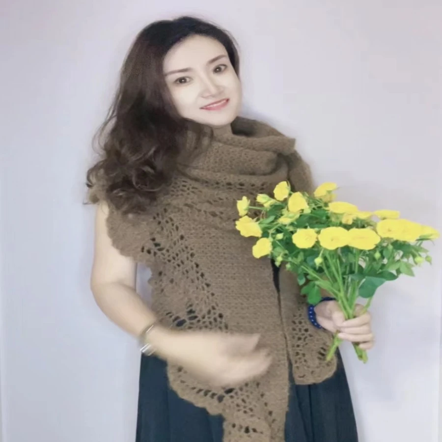 马海毛披肩钩织教程