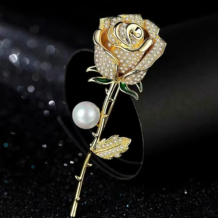 铜合金胸针 【赠人玫瑰】玫瑰花百搭时尚饰品 精致优雅简约胸针37