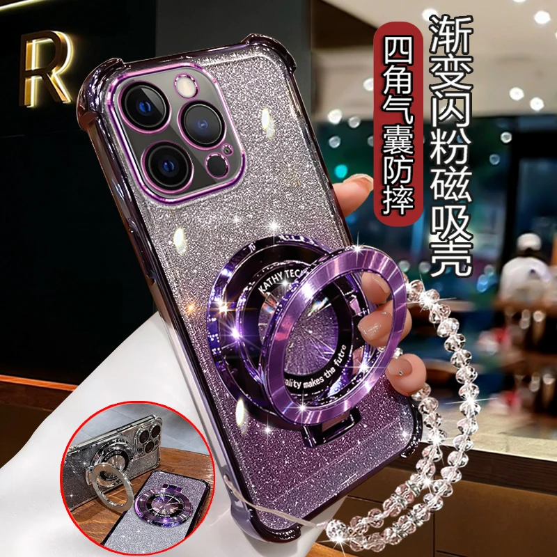 适用苹果14pro网红手机壳高级闪粉iphone14pro max镜头膜全包软壳