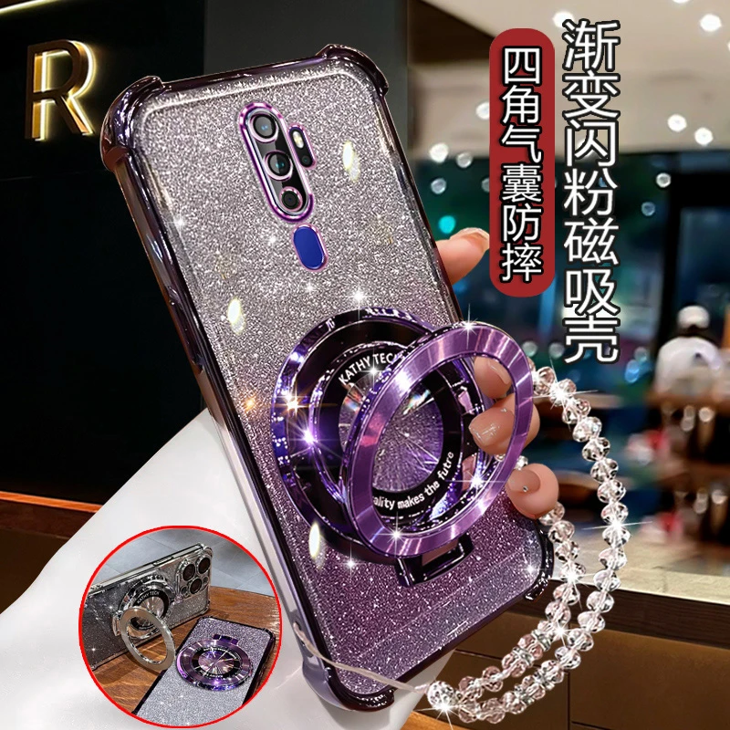 适用oppoa11手机壳oppa11n女潮款OPA11X闪粉PCHM30软壳带支架个性