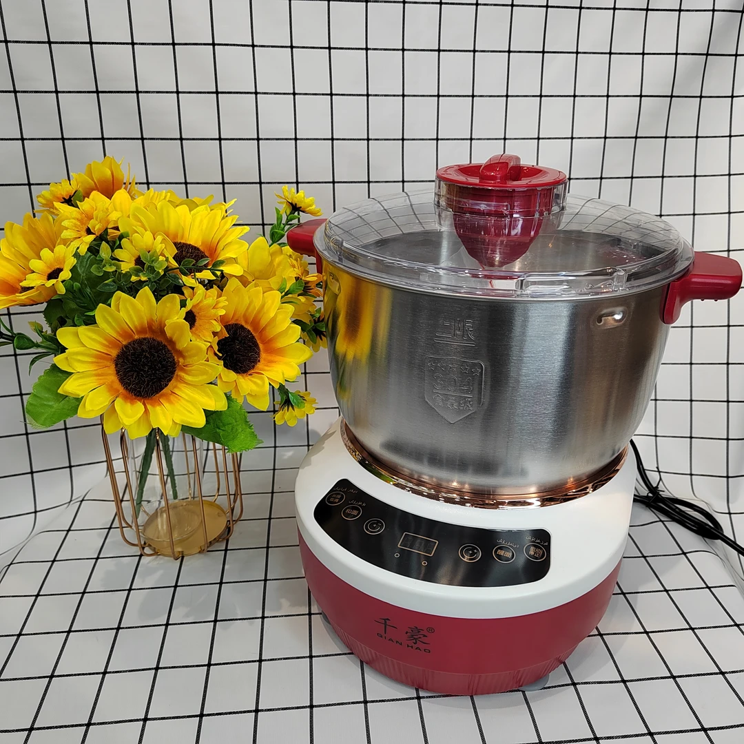 新疆包邮搅面多功能和面机家用5升大容量全自动小型和面机彩绘