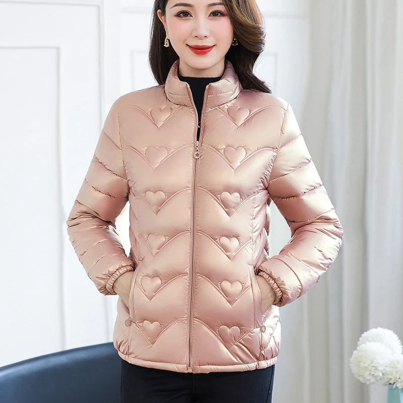 亮面棉服女短款2022冬季新款显瘦时尚百搭棉衣外套休闲立领小棉袄