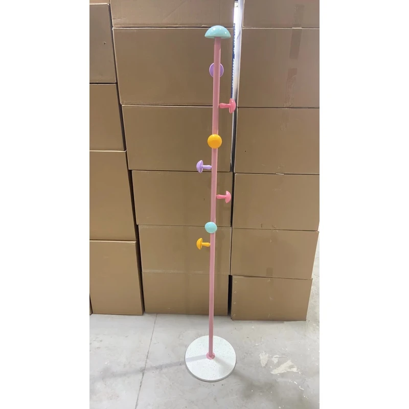 儿童衣架落地卧室卡通立式衣帽架不占空间挂衣架创意网红挂书包架