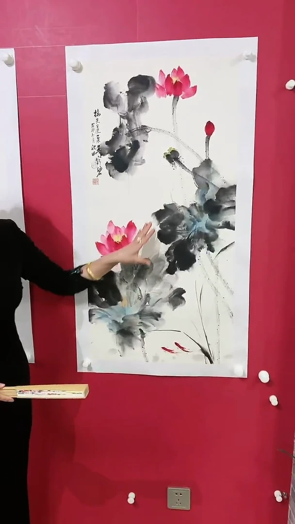 【闪购商品】绘画50*100尚欣田荷花