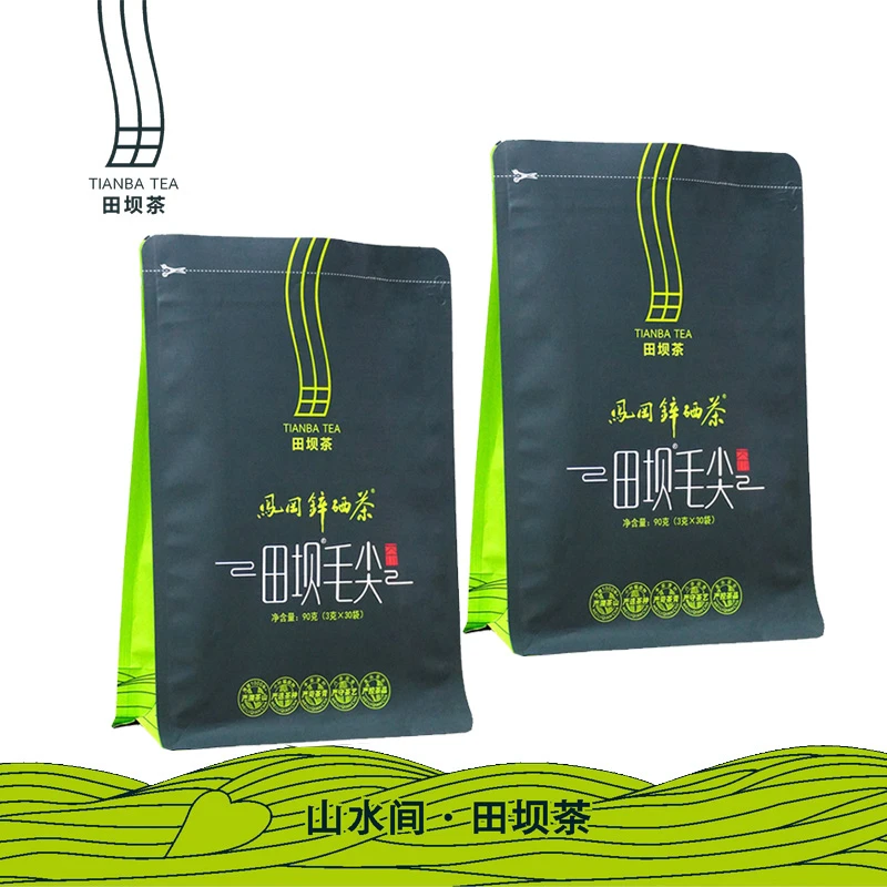 田坝毛尖凤冈锌硒茶高山绿茶居家办公接待茶90克/袋*2