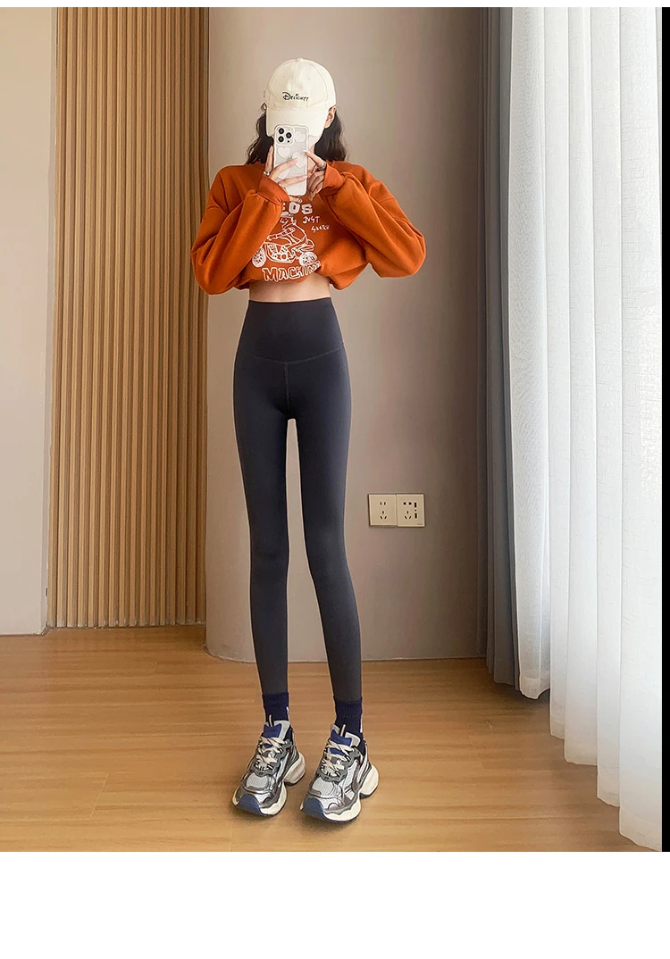 700克加绒加厚外穿打底裤体型裤瑜伽芭比裤提臀收腹高腰紧身裤888