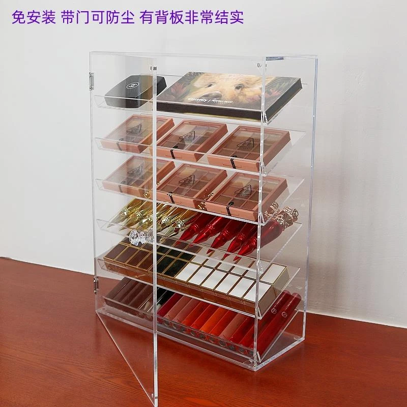 高透加厚压克力材质唇釉眼影粉饼香水气垫桌面化妆品口红收纳盒大