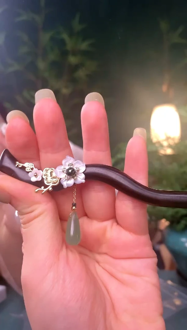 【闪购商品】石英质玉发饰未镶嵌新绿【发簪】