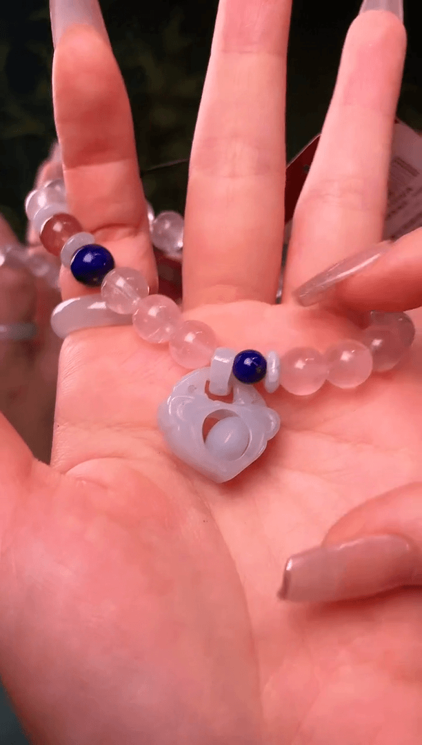 【闪购商品】水晶手链未镶嵌粉黛.锁【手链】