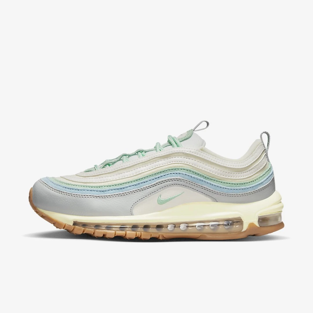Nike Air Max 97 灰绿色子弹 女子复古休闲增高跑步鞋 DX5766-131