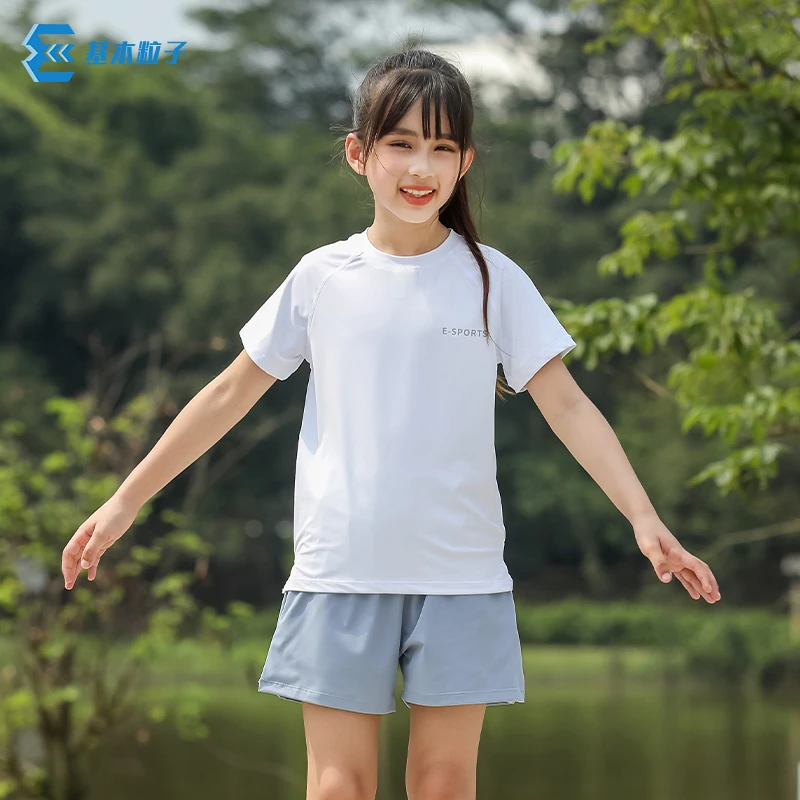 女童短袖运动T恤速干衣2025儿童夏季跑步上衣中大童训练服休闲