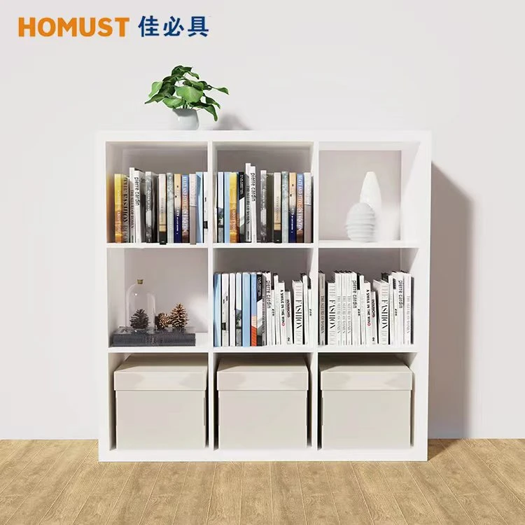 工厂直发家用儿童卧室书架大容量欧式简易格子书柜落地式客厅3*3