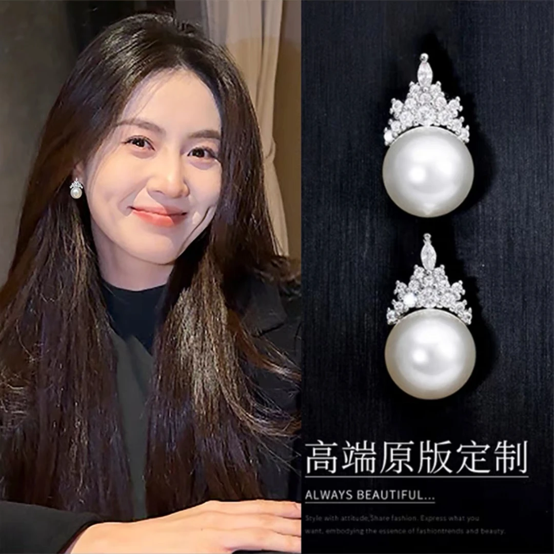 925银耳饰 法式珠子耳钉气质轻奢百搭小众耳环纯银设计感耳饰高级