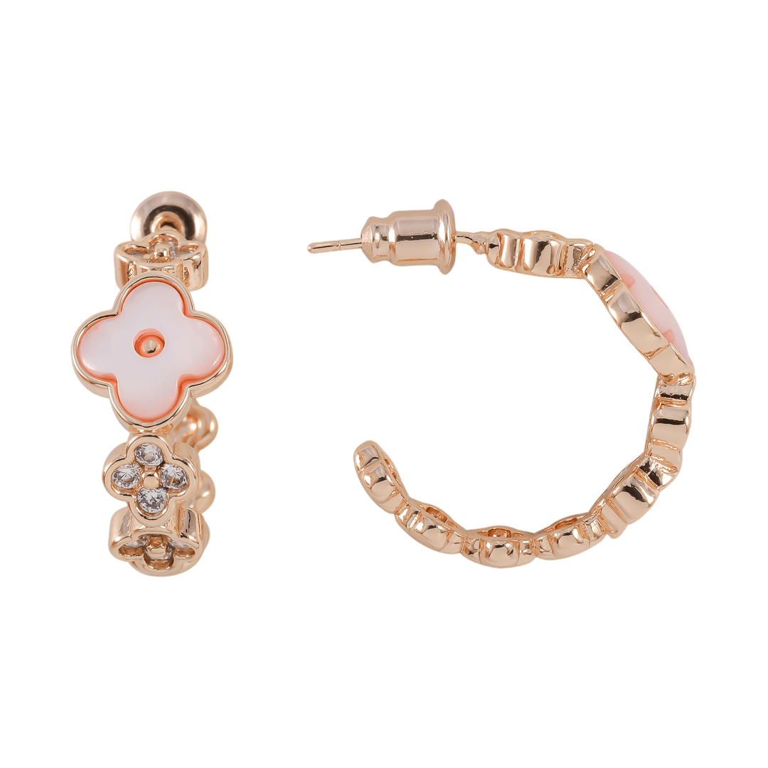 铜合金贝壳耳饰 锆石气质轻奢时尚耳钉  F1216