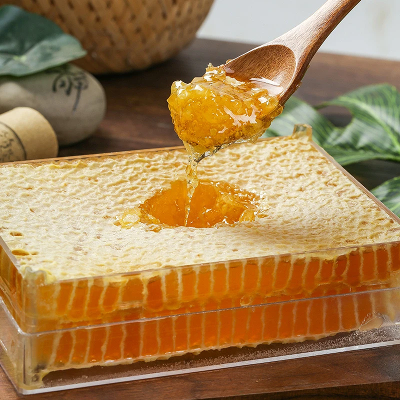 【蜂巢蜜】 可以嚼着吃的盒装蜂巢蜜500克