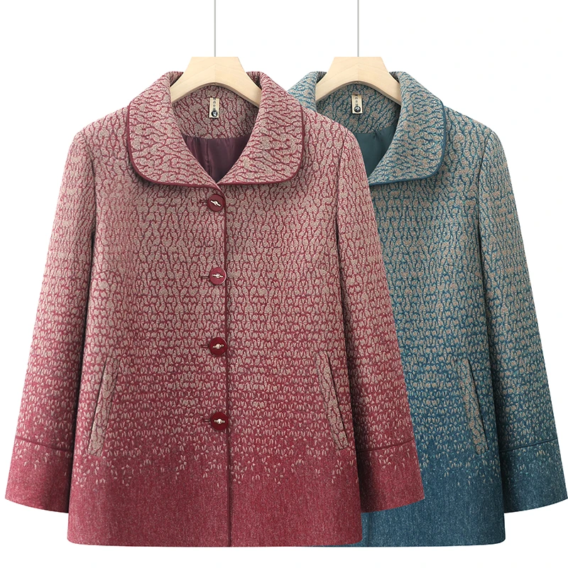 奶奶春秋外套女中老年人新款气质妈妈秋装上衣老人老太太高档衣服