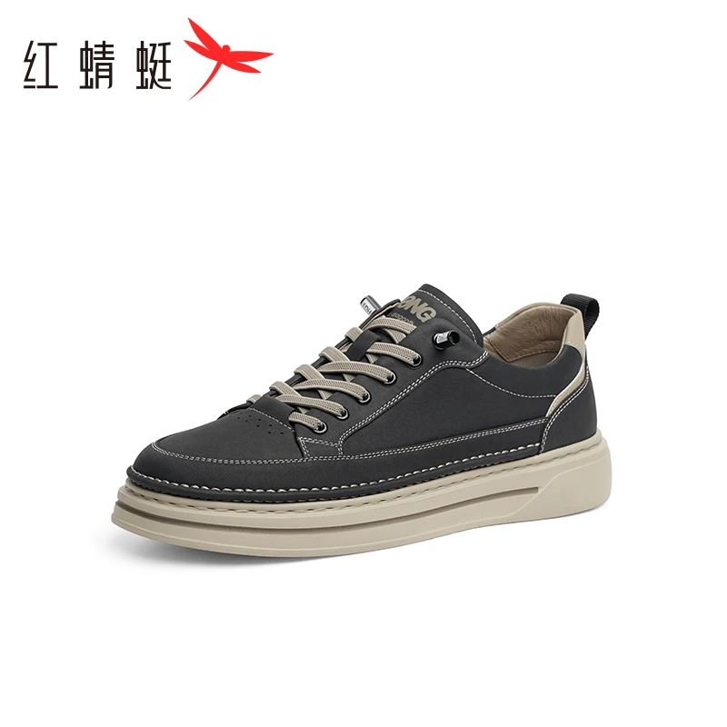 红蜻蜓男士板鞋2025秋季新款男鞋平底舒适运动鞋休闲百搭男单鞋