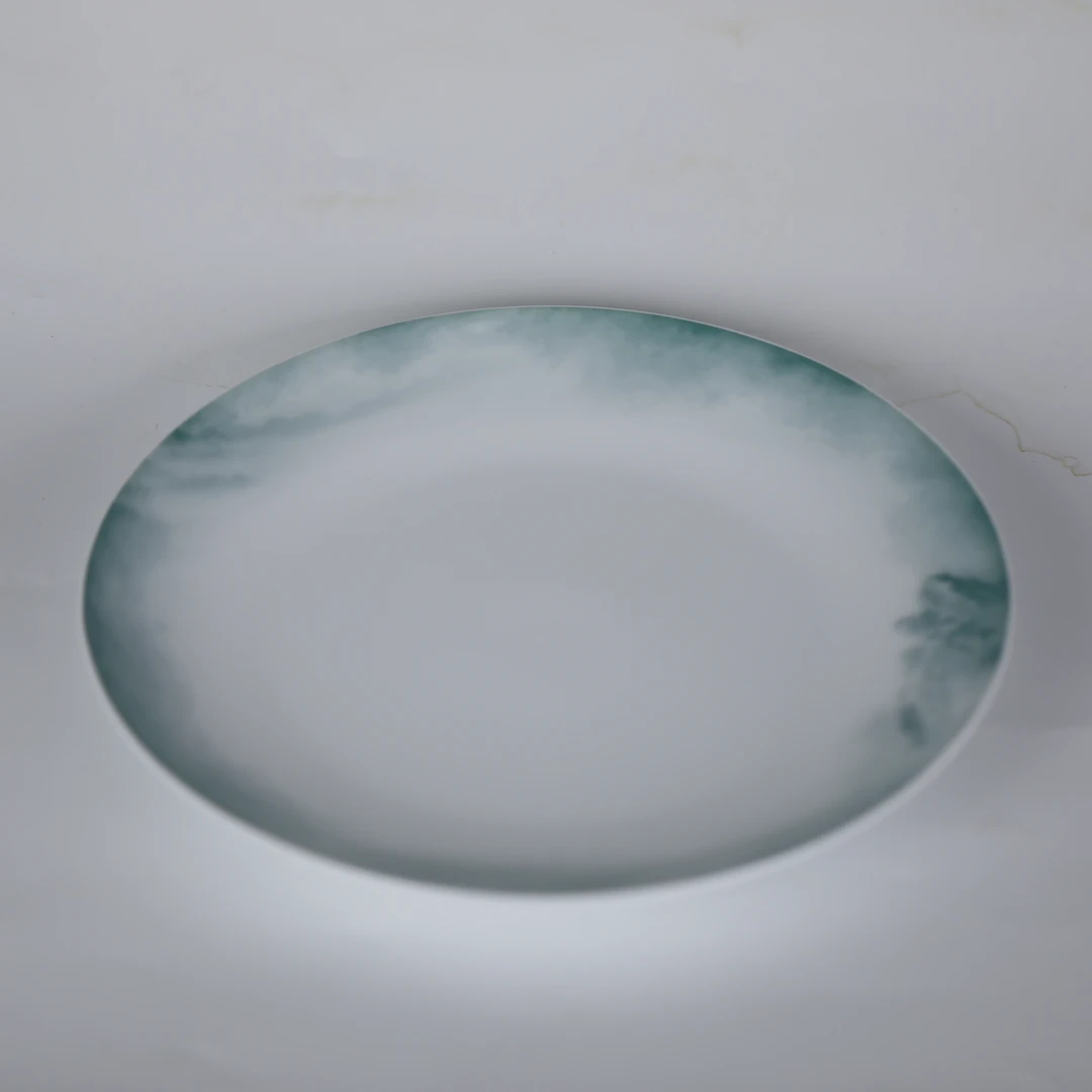 【陶溪川】景德镇陶瓷 260月光平盘-初白-无描金1个