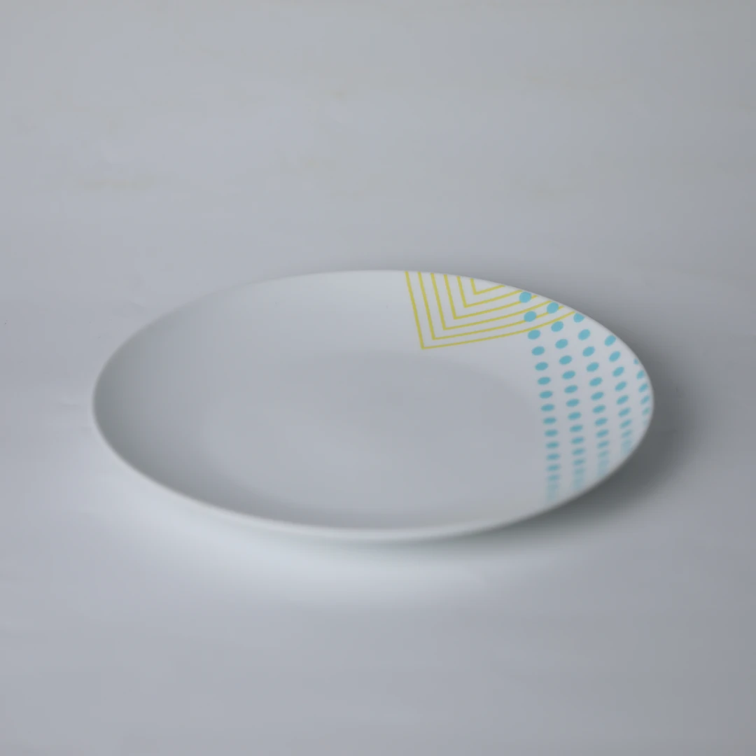 陶溪川景德镇陶瓷  260月光平盘--几何1只