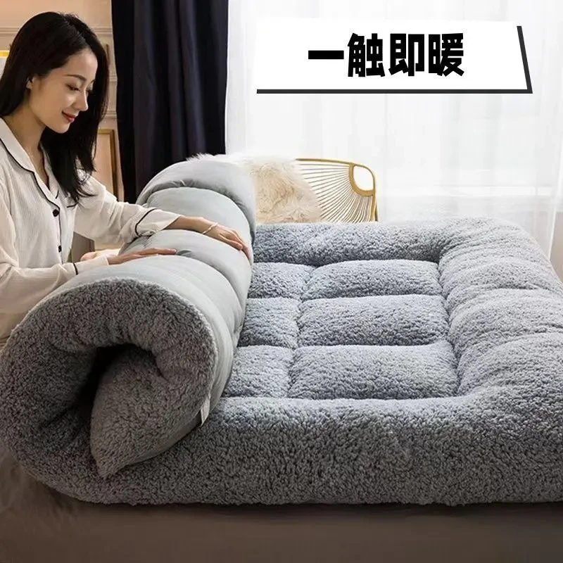 爆款加厚羊羔绒床垫子床软垫全尺寸褥子铺底宿舍学生折叠床垫垫子