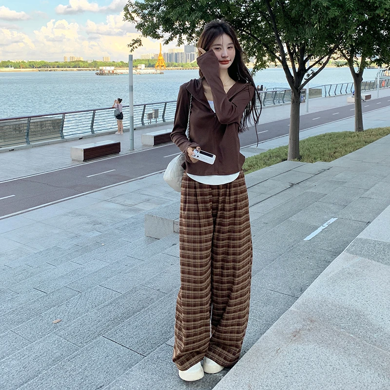 早秋穿搭休闲裤套装女2024新款减龄一整套时尚减龄高级感气质初秋