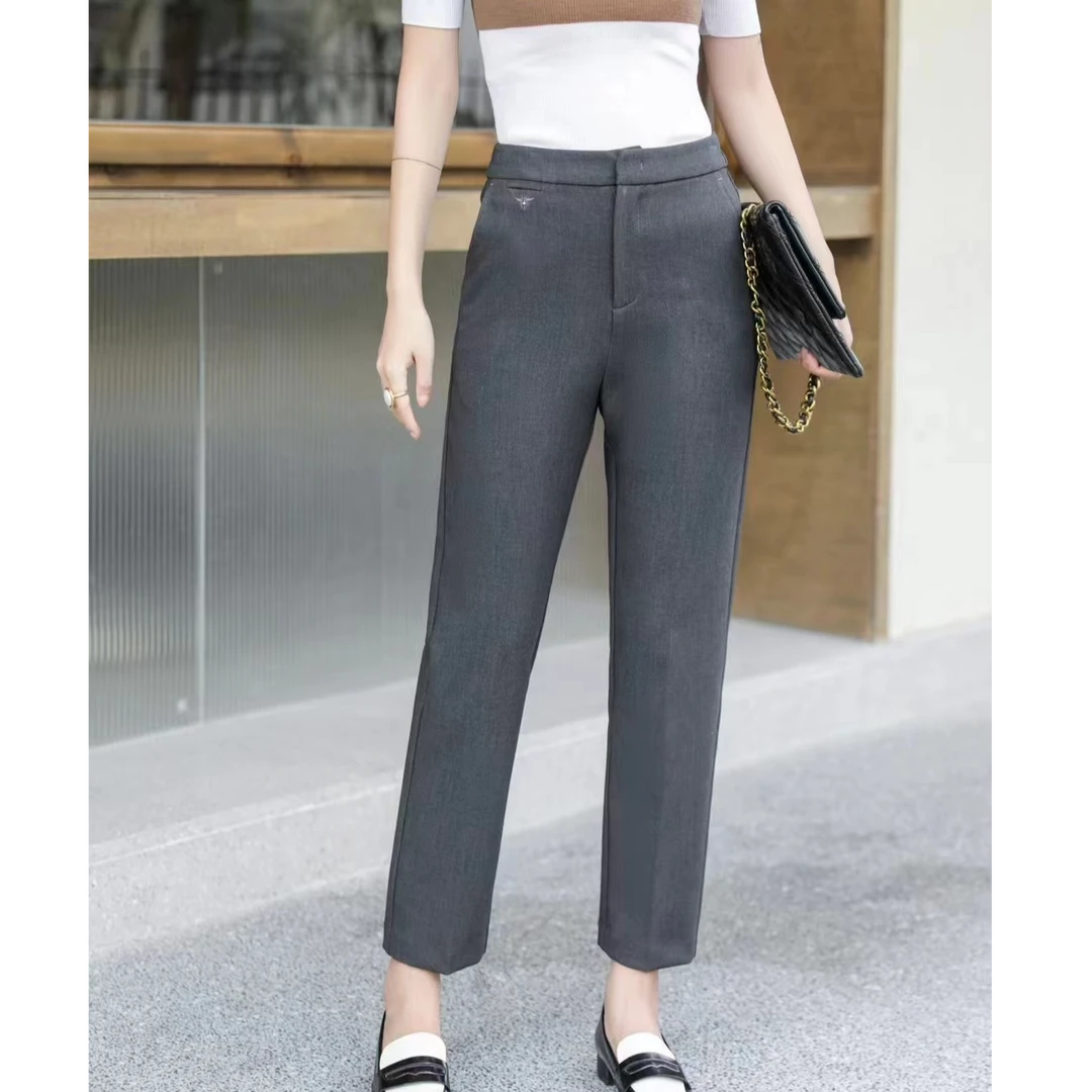 【高货】九分高腰西装裤 气质百搭显瘦烟管裤女KZ509