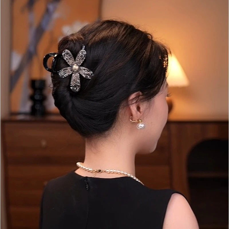 【巴黎暮色】轻奢网红细闪小碎钻闪闪抓夹百搭精致发夹气质