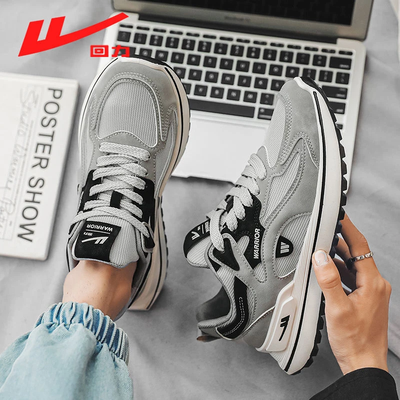 回力网面男鞋2025度假潮鞋百搭低帮跑步休闲鞋透气秋冬爆款男款鞋