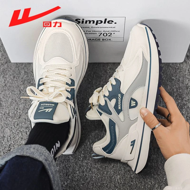 回力春季网面男鞋2025男士鞋百搭低帮透气运动休闲鞋软底鞋跑步鞋