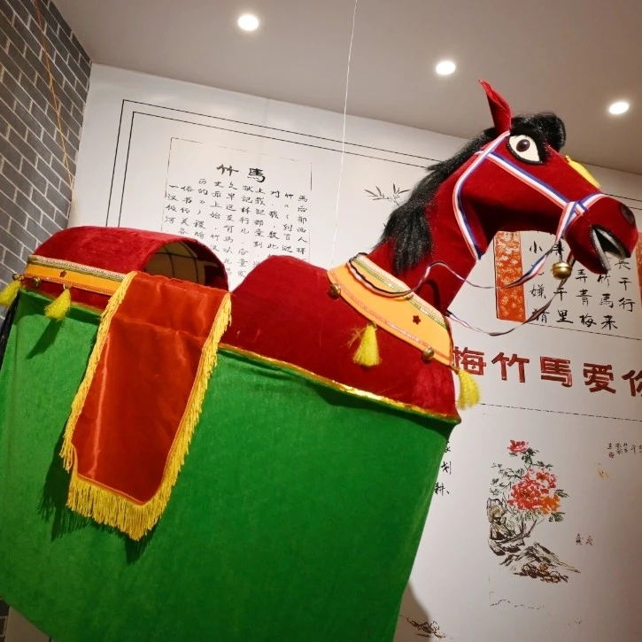 民俗社火道具 竹马