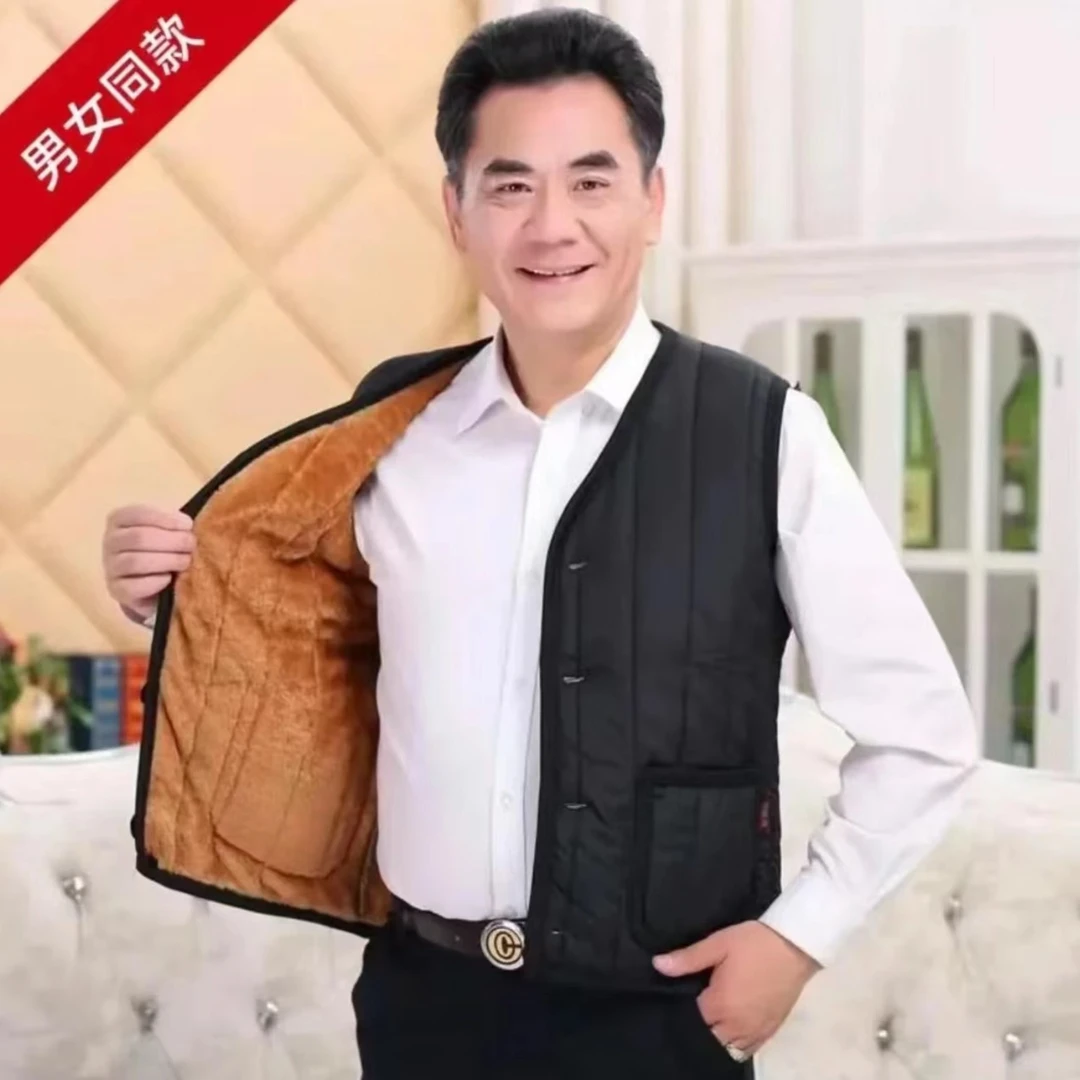 【工厂直销】秋冬棉马甲保暖加绒加厚 坎肩保暖背心棉马甲 男女同款
