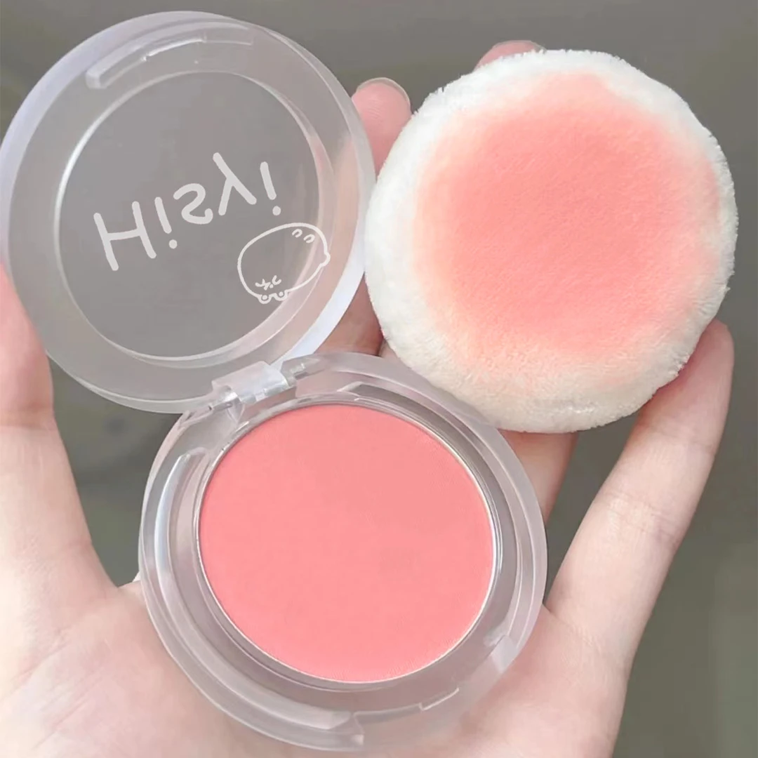 送粉扑！日常低饱和蜜桃单色腮红元气纯欲显白细腻胭脂修容学生党