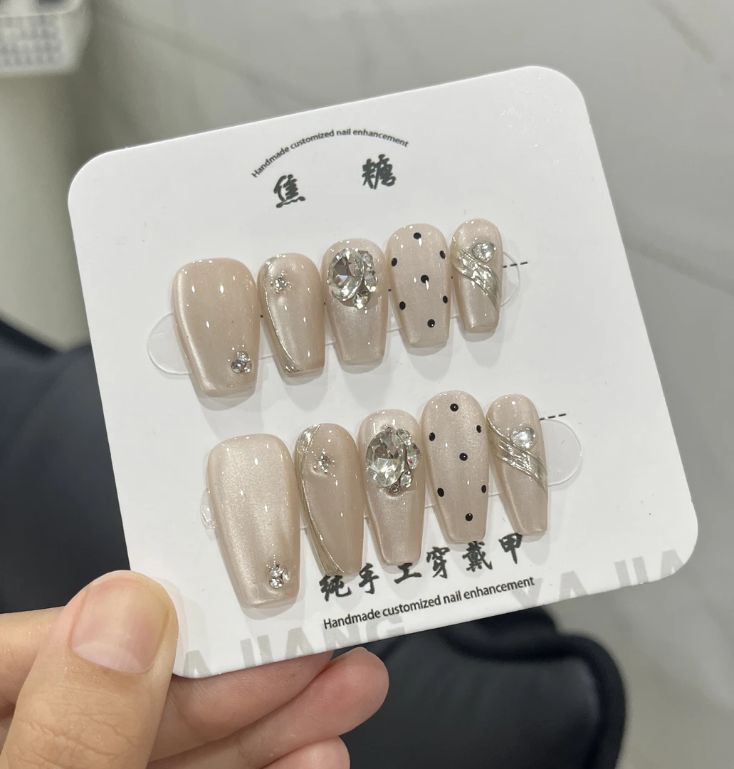 【月光情书】焦糖纯手工设计穿戴甲