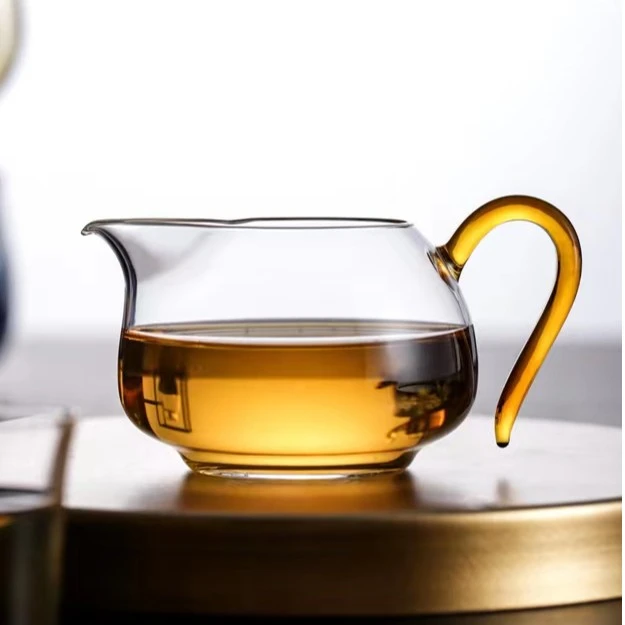 璃花堂玻璃公道杯茶海分茶耐热公杯加厚手工功夫茶具日式茶道