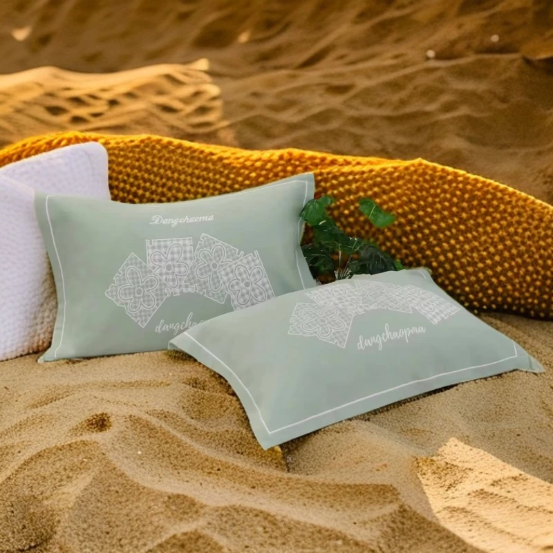 【舒怡枕套】纯棉纱布枕套 尺寸52*70--拼图