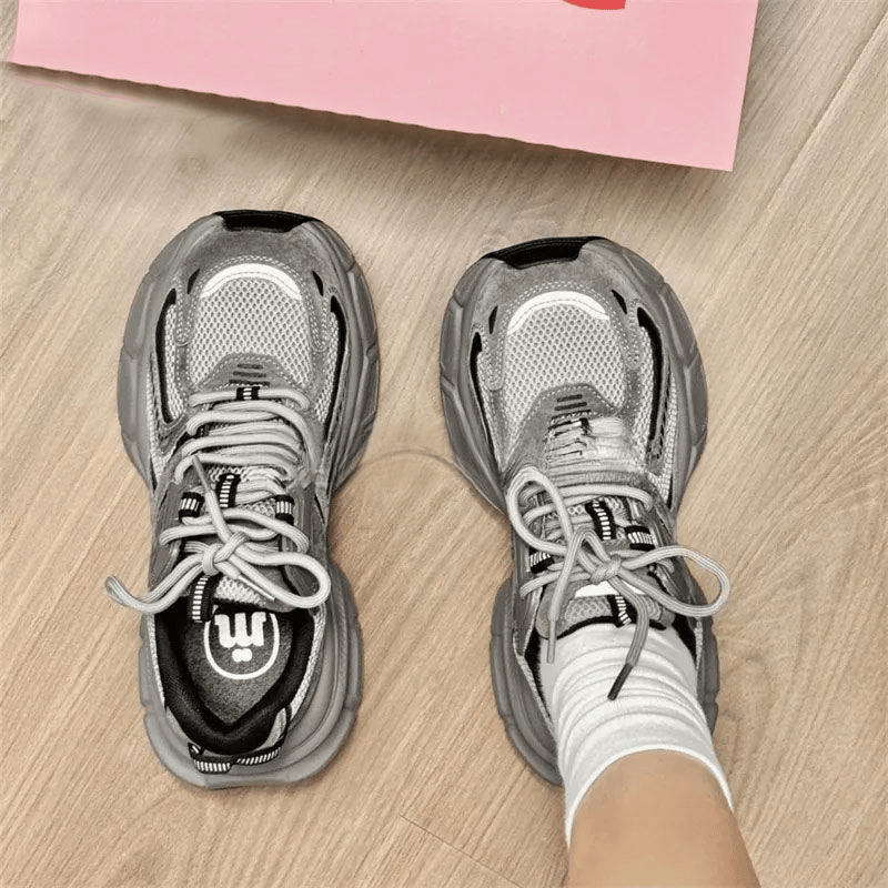 新款厚底网红爆款老爹鞋女2023秋冬季新款增高休闲运动鞋加绒保暖