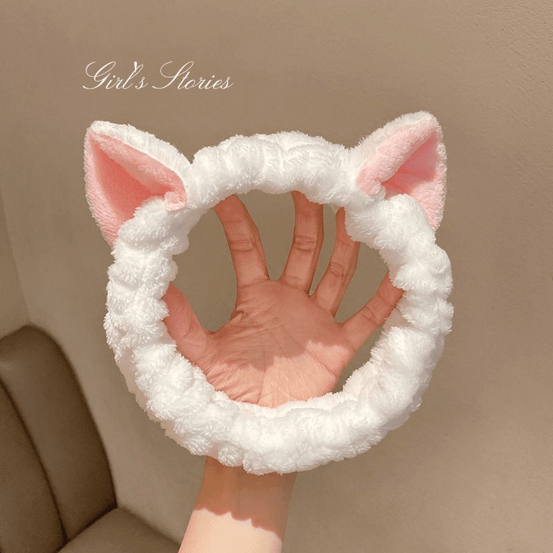 D秋冬新款可爱猫耳朵发带明星同款韩版女士束发带韩版毛绒洗脸发